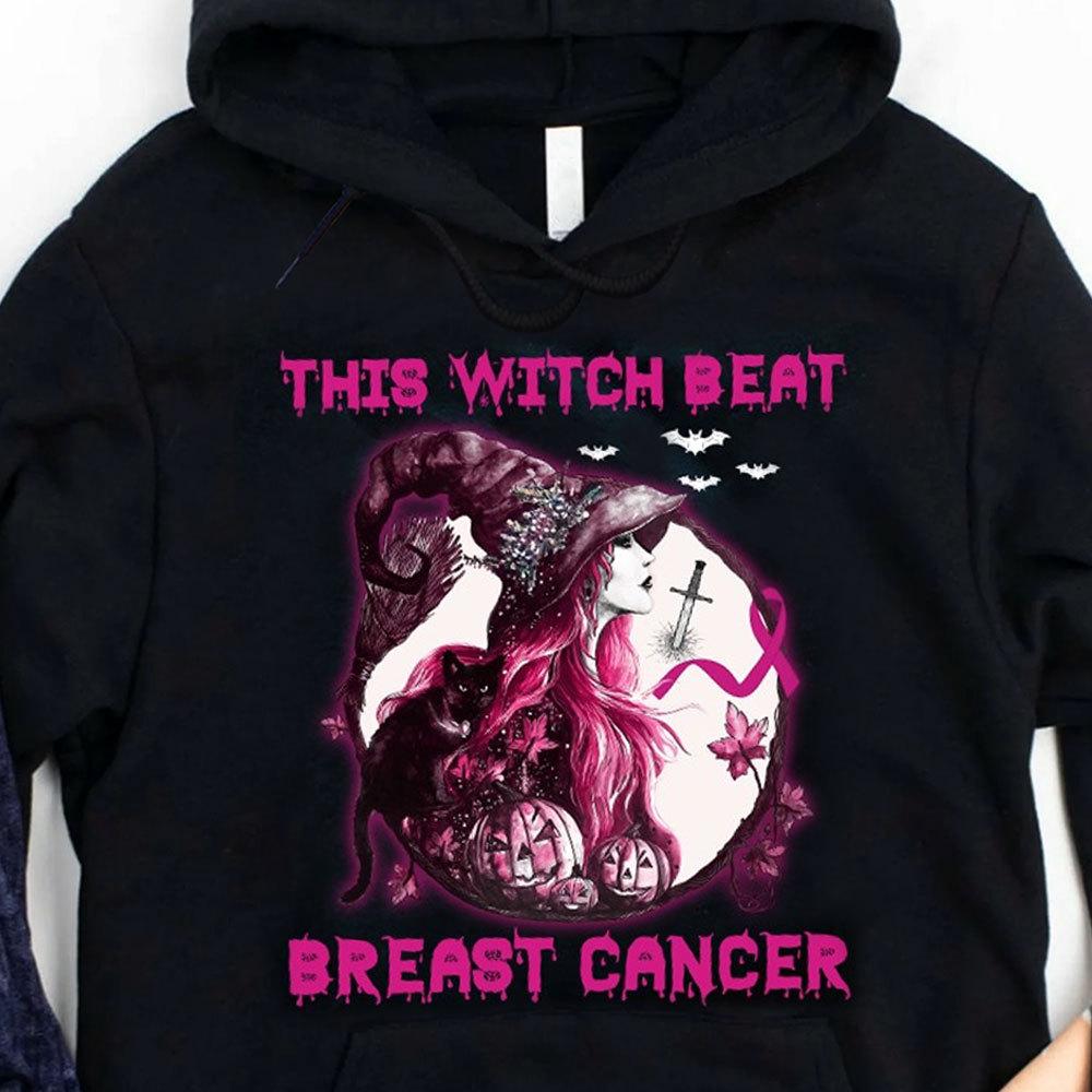 This Witch Beat Breast Cancer Halloween Shirts