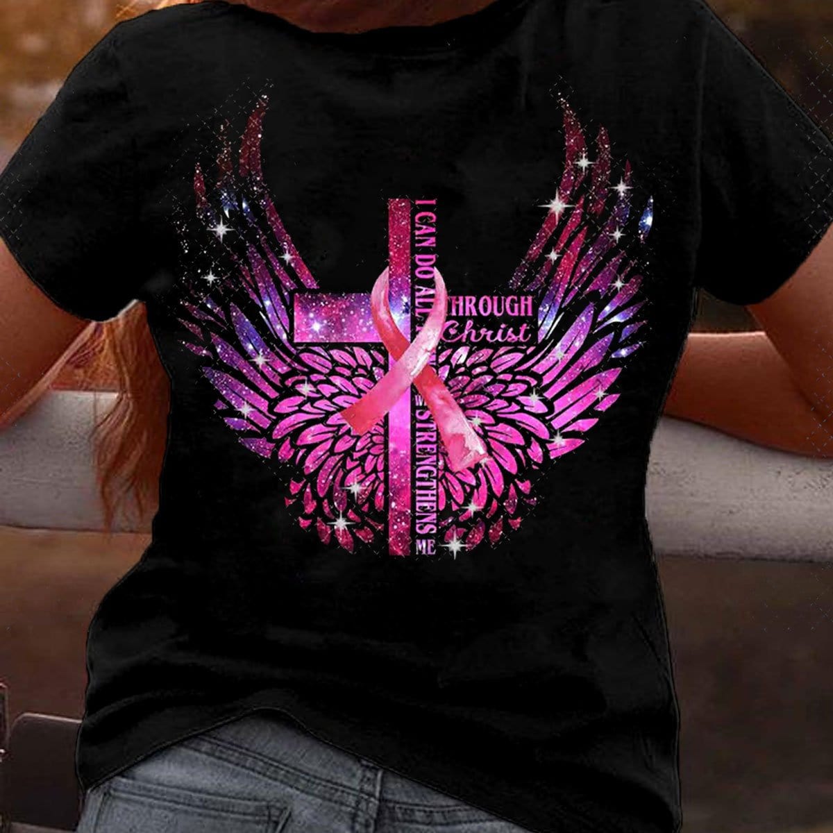 I Can Do All Things, Wings Breast Cancer Shirt