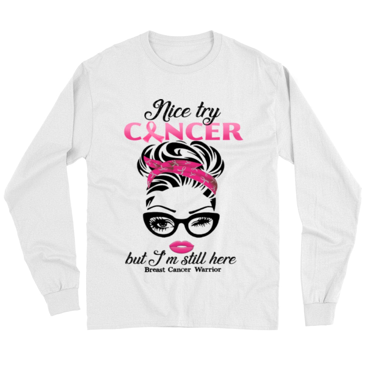 Camisetas contra el cáncer de mama Buen intento, cáncer, pero todavía estoy aquí, camiseta de guerrera contra el cáncer de mama