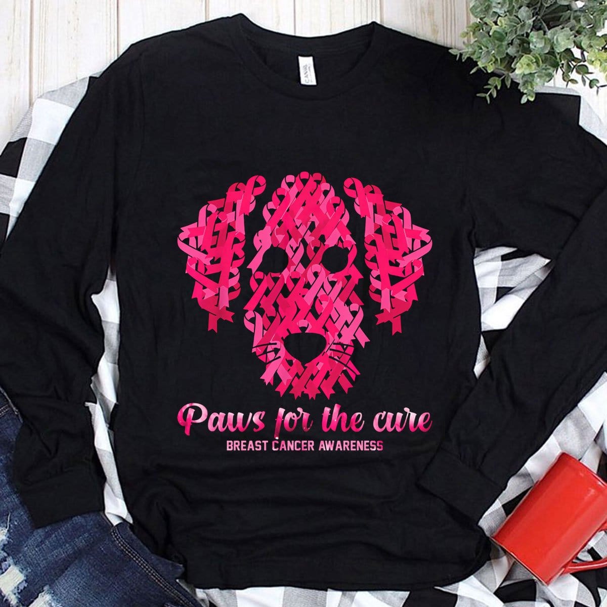 Paws For The Cure Breast Cancer Hoodie, Shirts