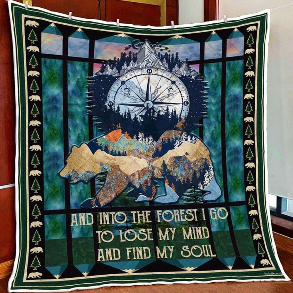 Me voy al bosque para perder la cabeza y encontrar mi alma, manta de camping de vellón y sherpa