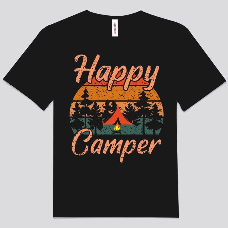 Camisetas de camping vintage Happy Camper