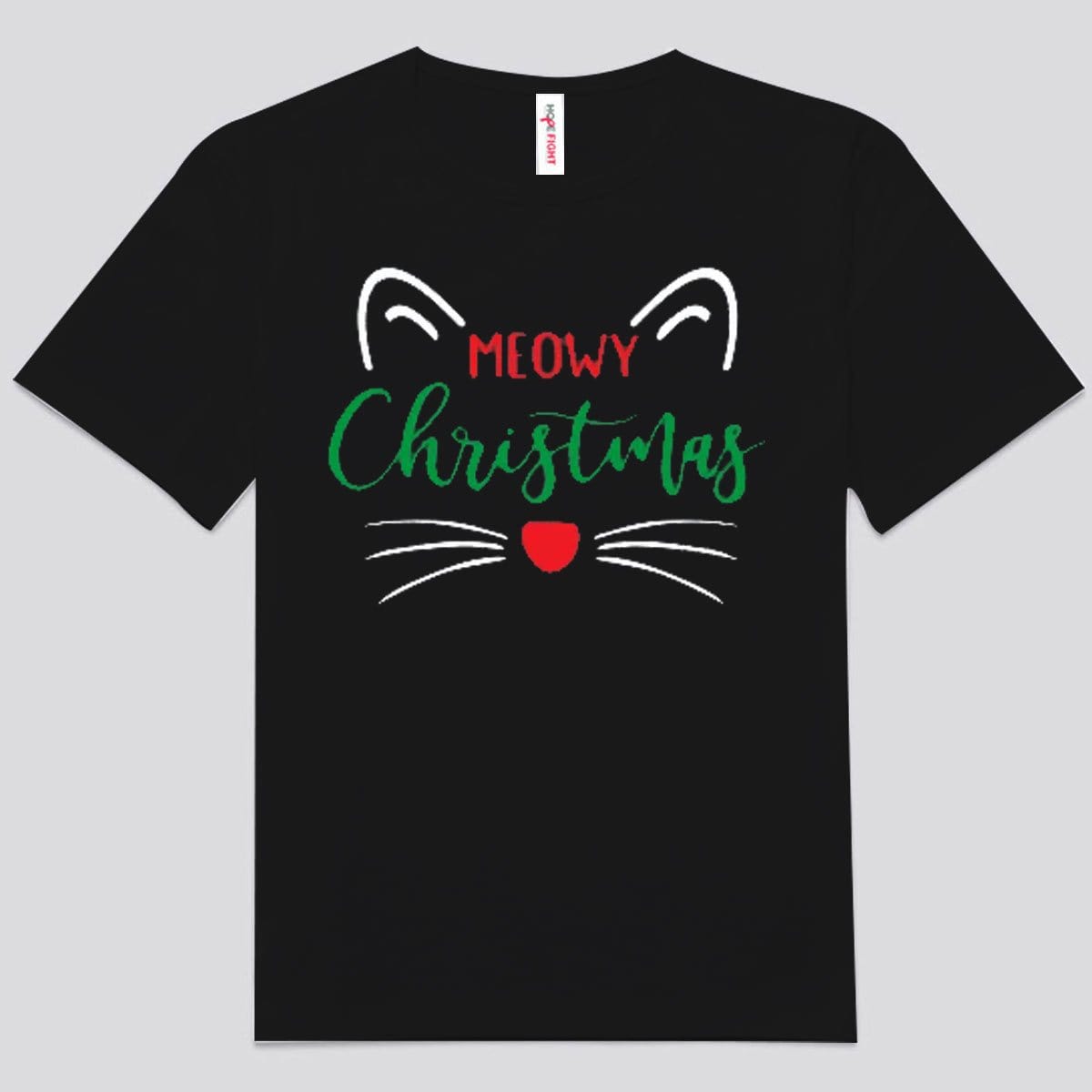 Camisetas navideñas con lindos gatos maullando