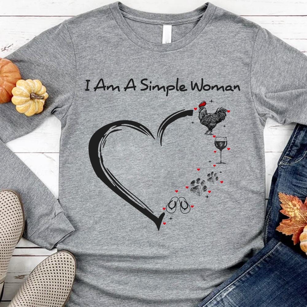 I Am A Simple Woman Chicken Hoodie, Shirt