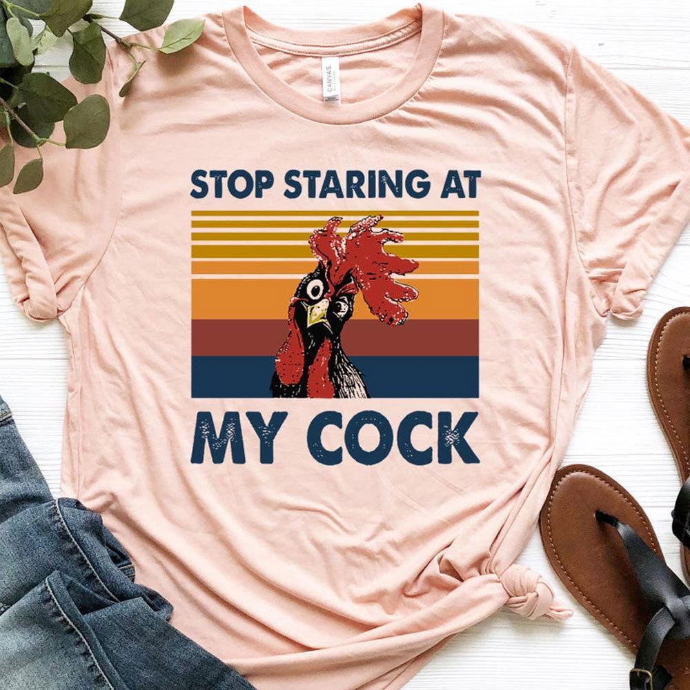 Deja de mirarme la polla, camiseta de pollo