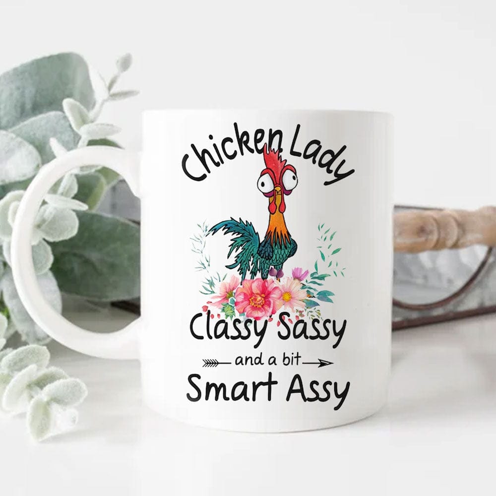 Taza de pollo elegante, atrevida y elegante de Chicken Lady