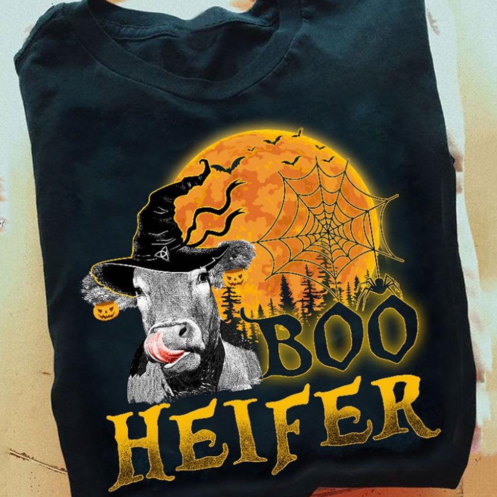 Sudadera con capucha y camiseta de vaca de Halloween Boo Heifer