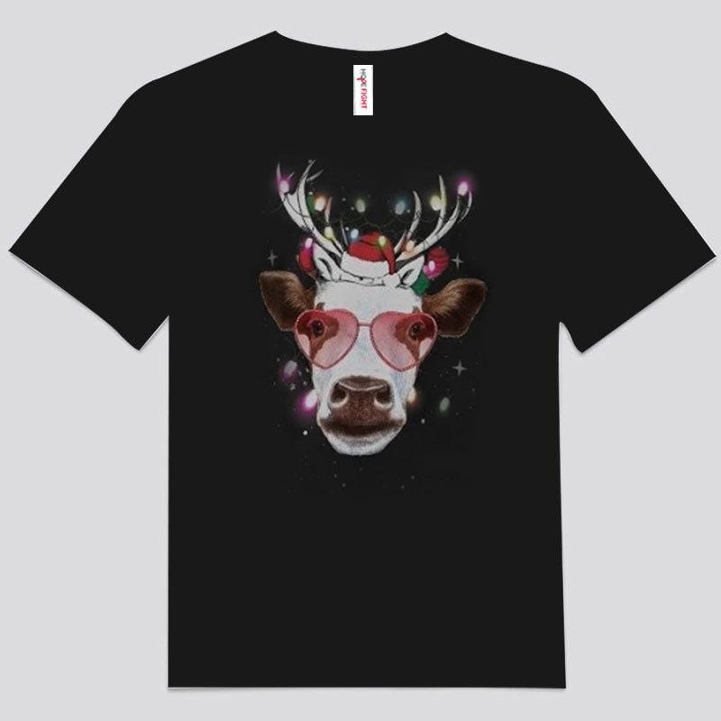 Camisetas navideñas divertidas de vacas