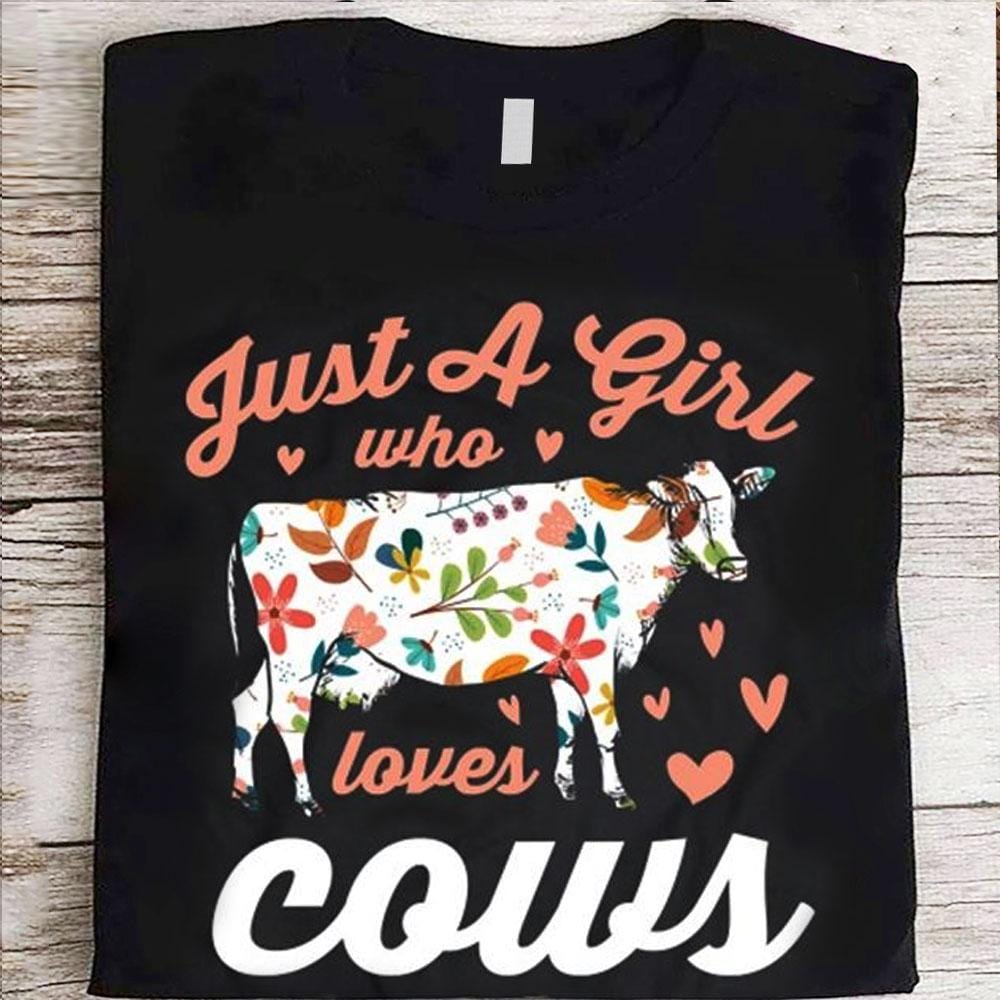 Solo una chica a la que le encantan las camisetas de vaca Gelbvieh