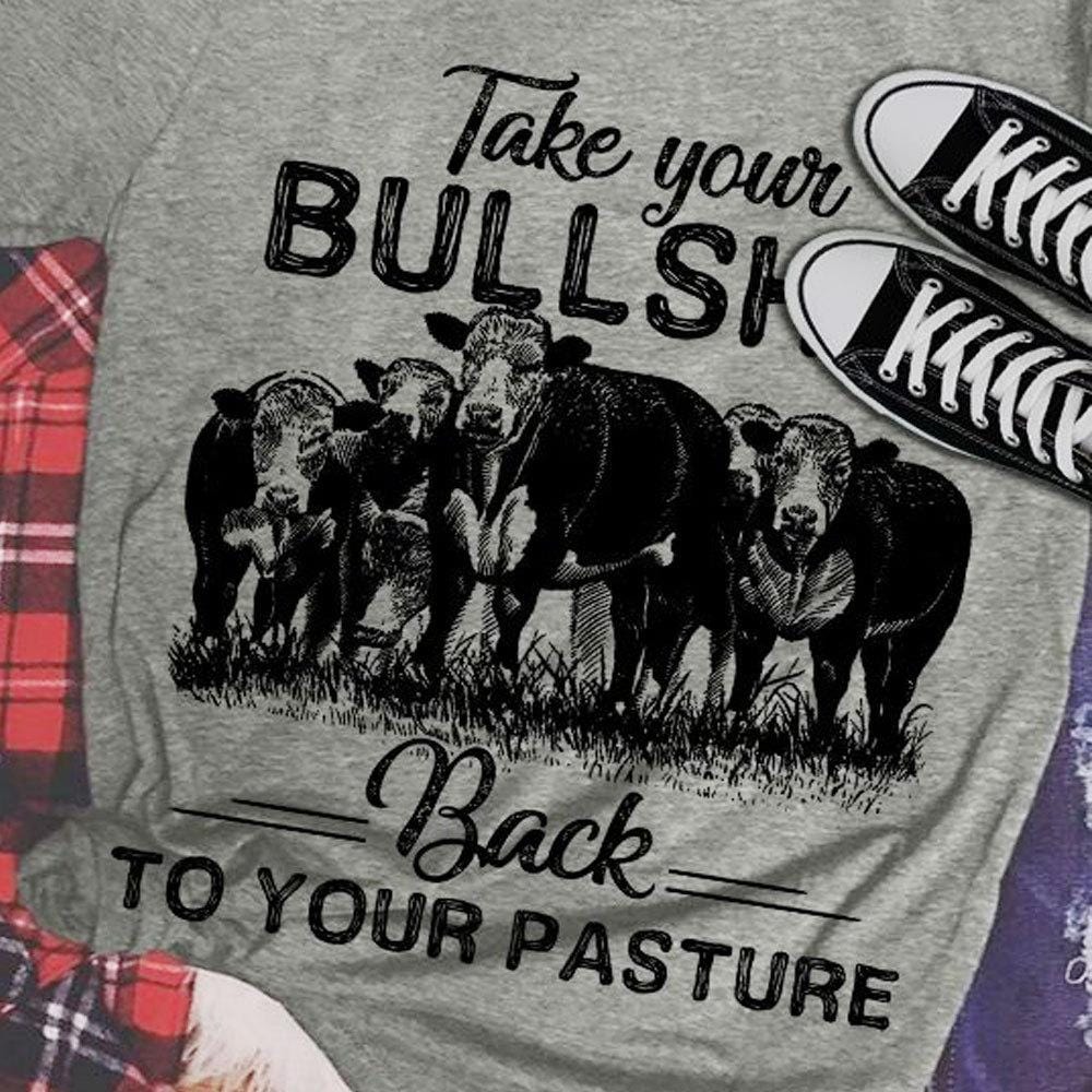 Lleva tus tonterías de vuelta a tu pasto Camisetas de vaca