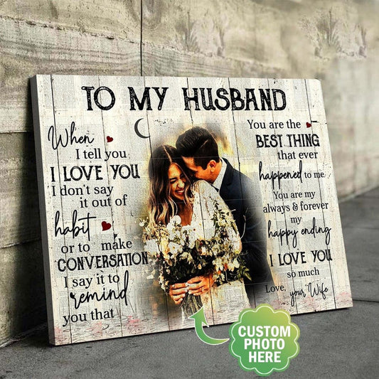 Póster personalizado de San Valentín para mi esposo, pareja, lienzo