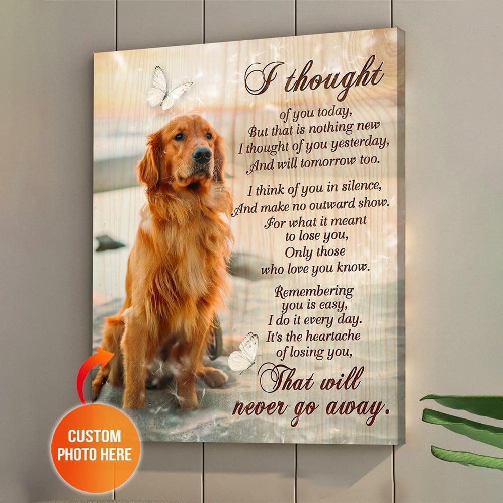 Póster personalizado conmemorativo para mascotas "I Thought Of You Today", lienzo