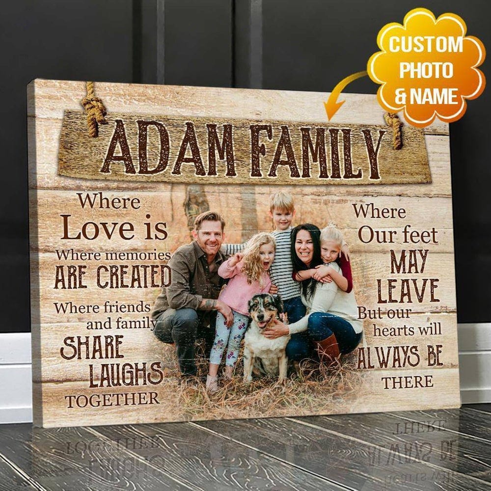 Family Is Where Love Is Personalized Poster, Canvas