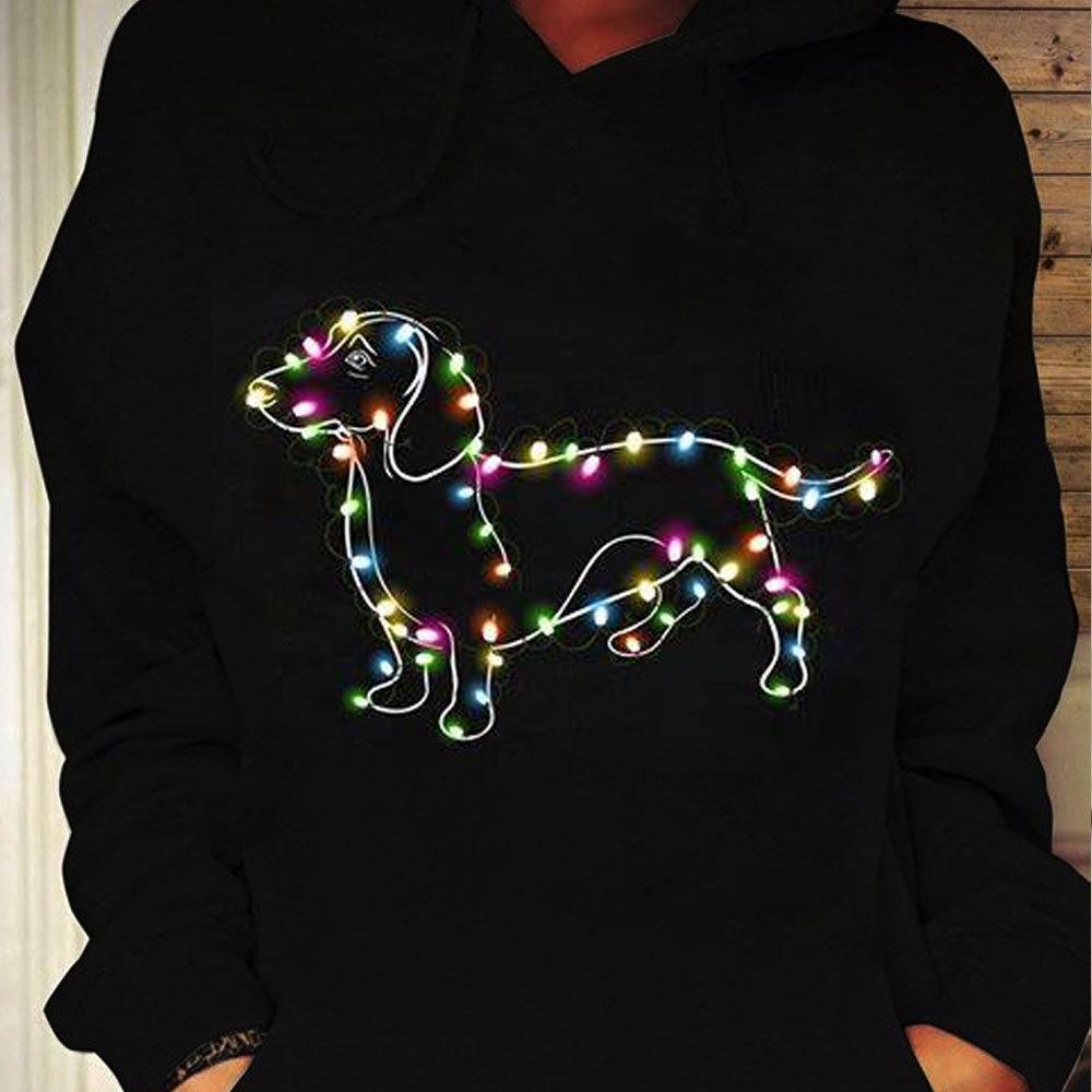 Camisetas de perro salchicha con luces intermitentes