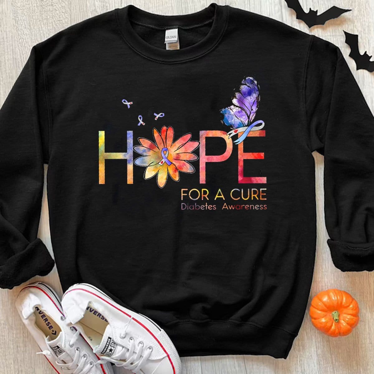 Hope For A Cure Butterfly Diabetes Hoodie, Shirts