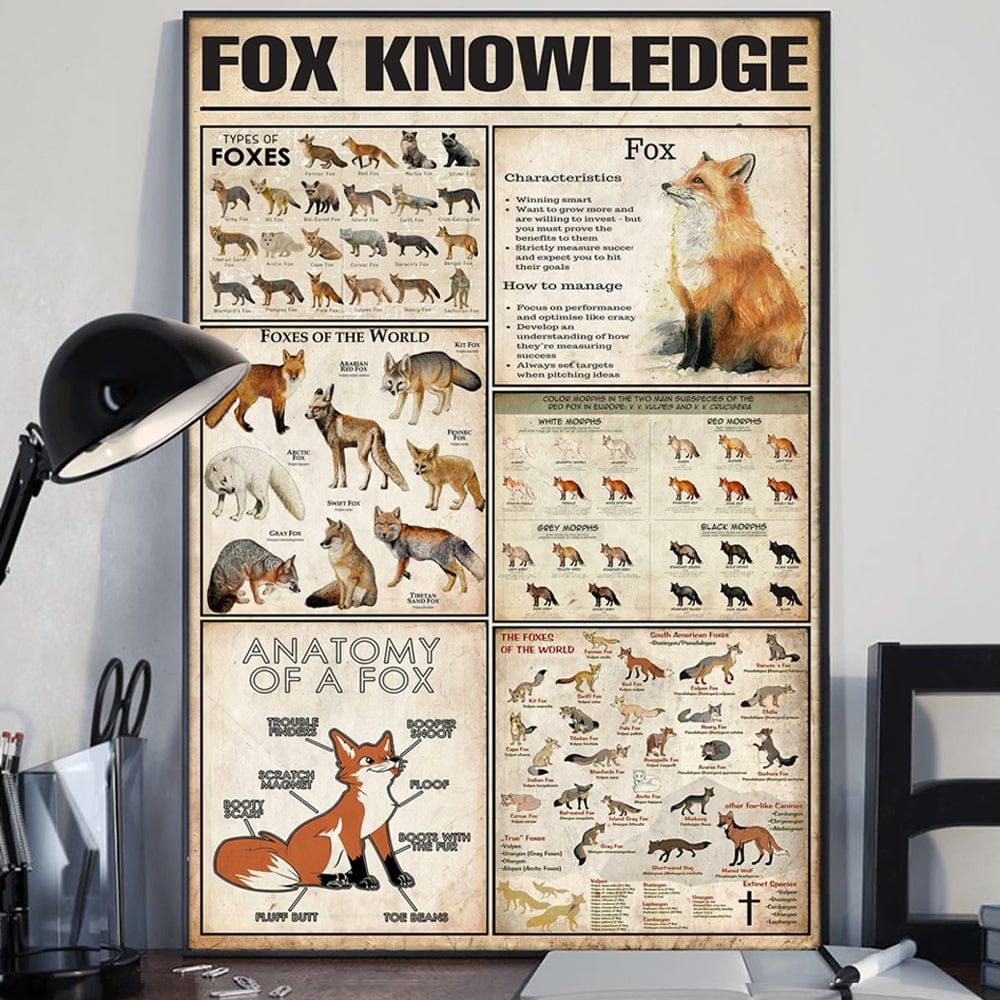 Póster de Fox Knowledge, lienzo