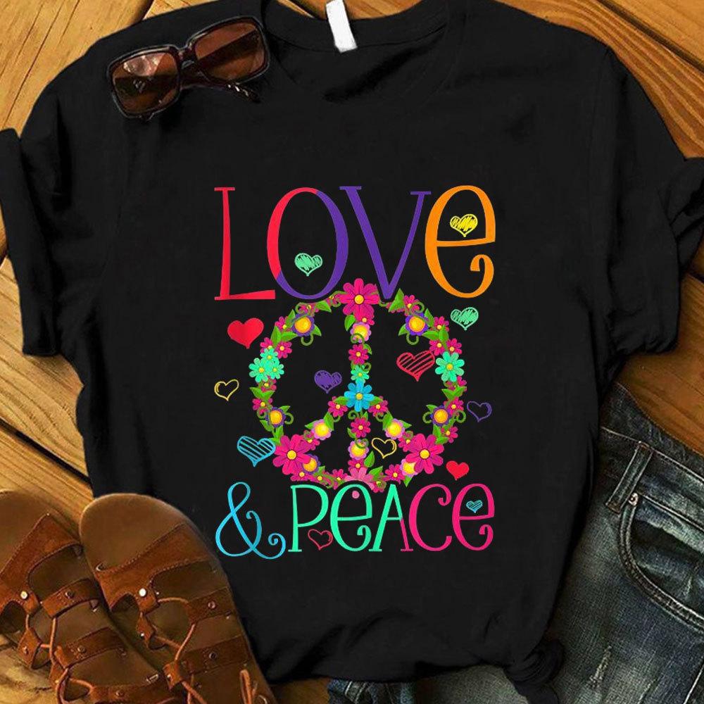 Camisetas hippies de amor y paz