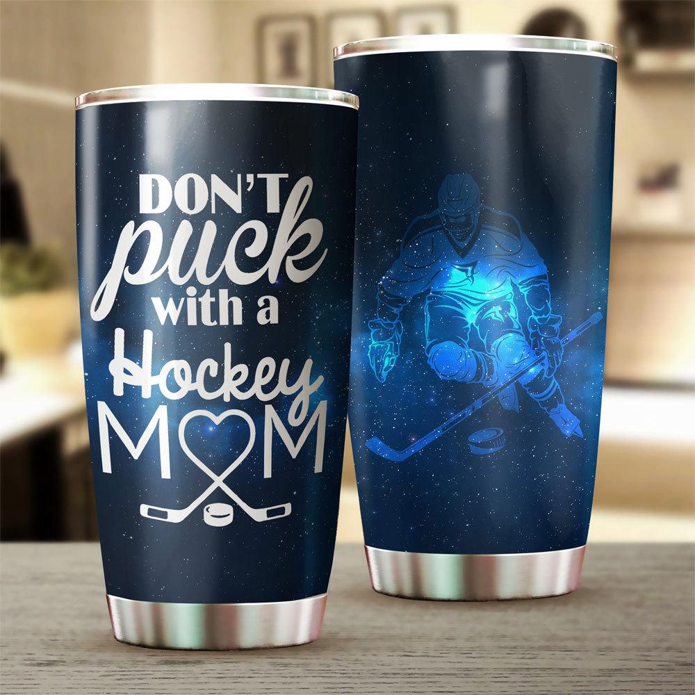 No juegues al hockey con una mamá, vaso de hockey
