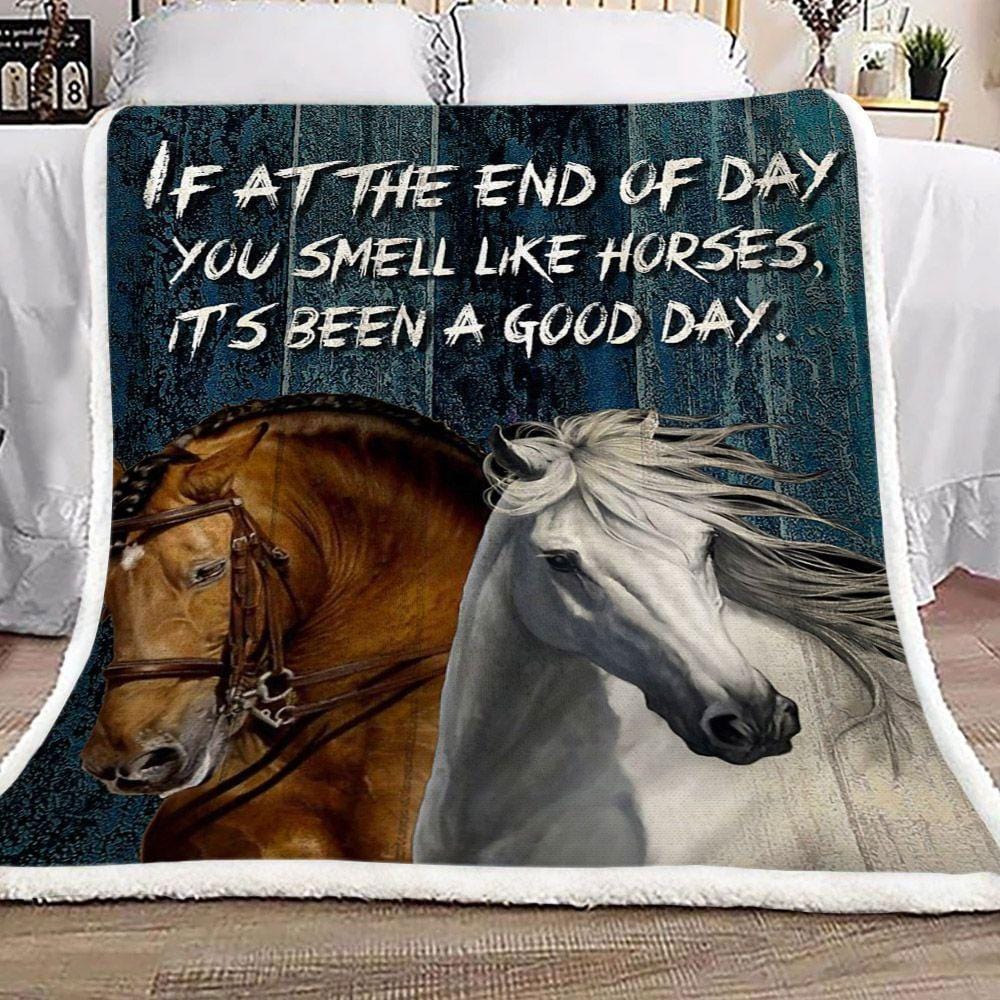 Si al final del día hueles a caballo, ha sido un buen día, manta polar y sherpa para caballos