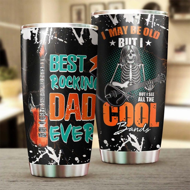 El mejor papá rockero de todos los tiempos Vaso para el Día del Padre