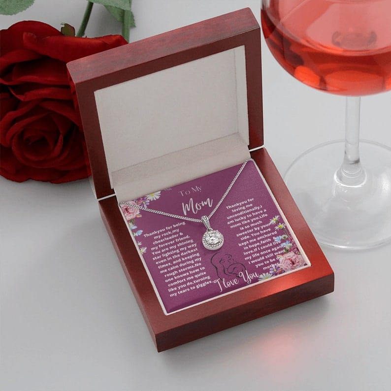 Collar para mi mamá: gracias por ser mi roca, mi animadora y amiga eterna y por amarme incondicionalmente