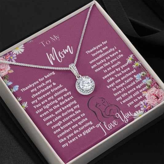 Collar para mi mamá: gracias por ser mi roca, mi animadora y amiga eterna y por amarme incondicionalmente