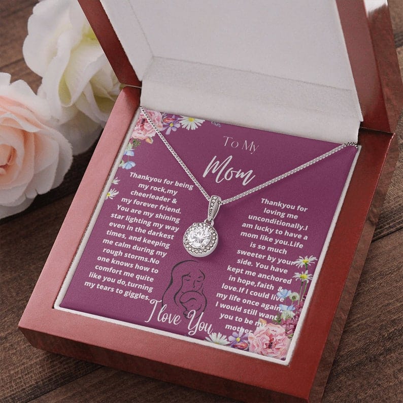 Collar para mi mamá: gracias por ser mi roca, mi animadora y amiga eterna y por amarme incondicionalmente