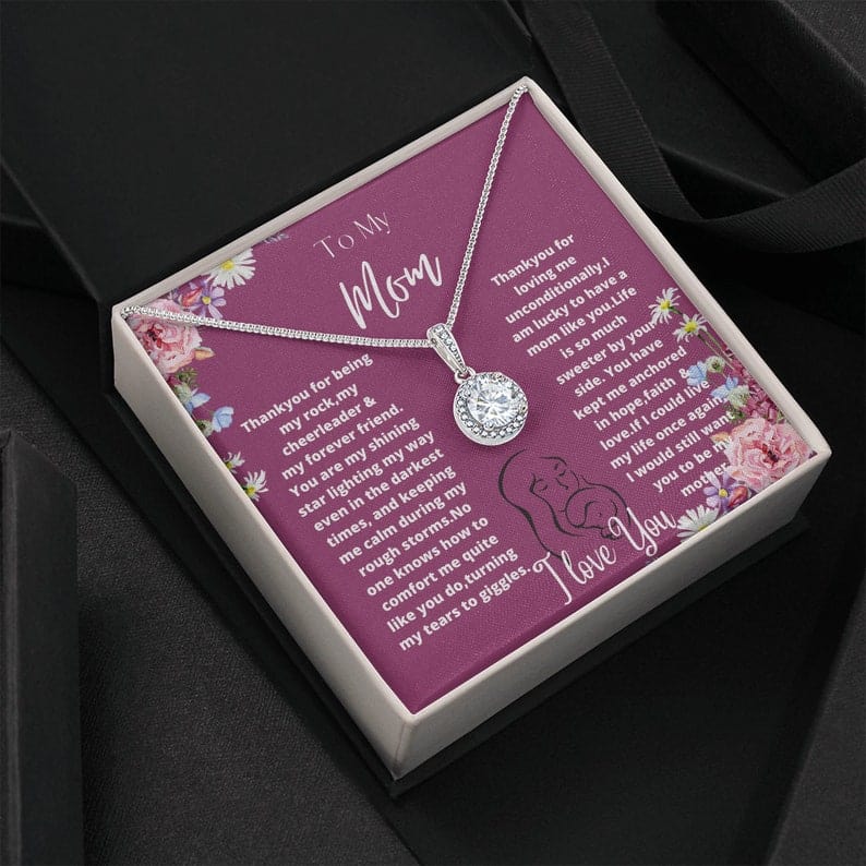 Collar para mi mamá: gracias por ser mi roca, mi animadora y amiga eterna y por amarme incondicionalmente