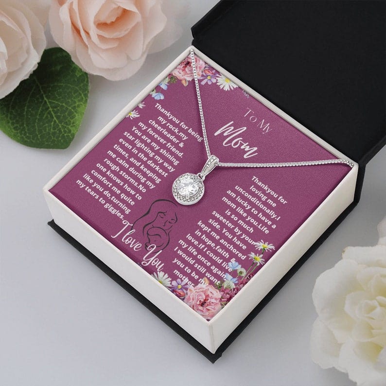 Collar para mi mamá: gracias por ser mi roca, mi animadora y amiga eterna y por amarme incondicionalmente