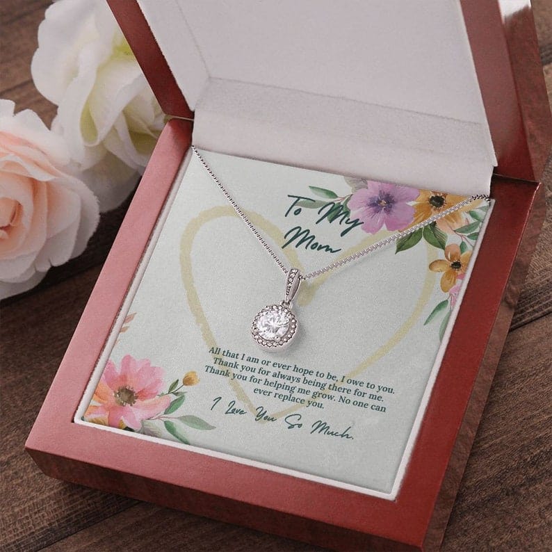 Collar para mi mamá: gracias por estar siempre ahí para mí. Nadie podrá reemplazarte jamás.