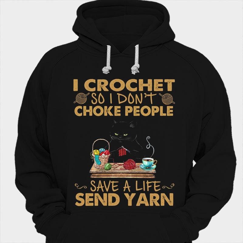 Hago crochet para no ahogar a la gente. Salva una vida. Envía hilo. Tejer camisetas.