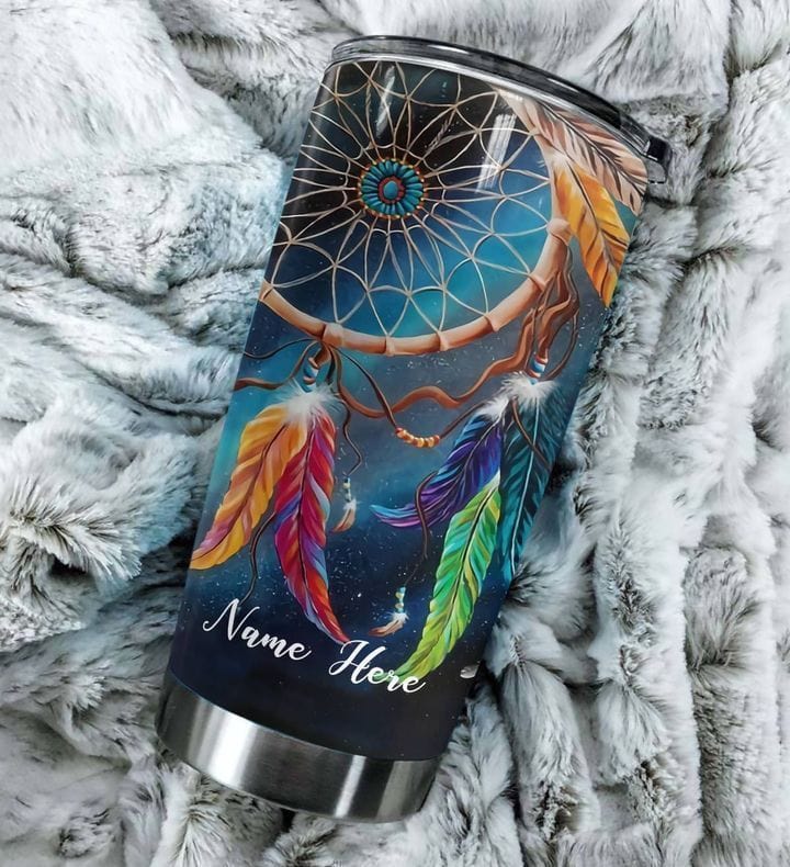 Vaso hippie personalizado con atrapasueños