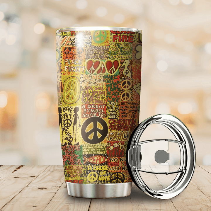 Peace Love Hippie Tumbler