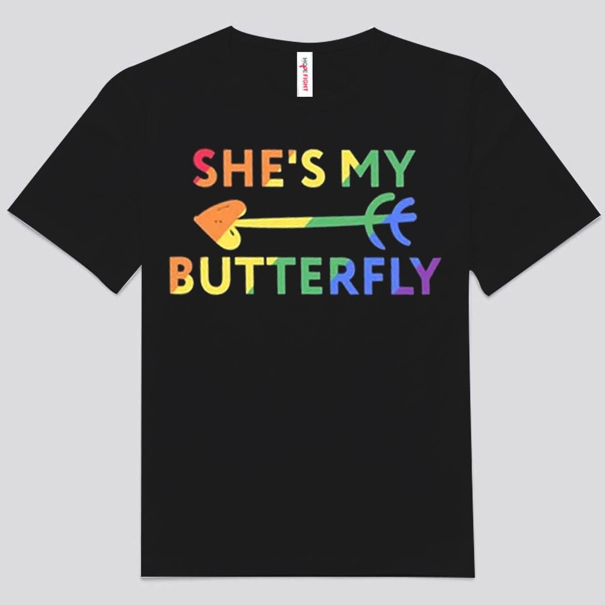 Camisetas LGBT de pareja Ella es mi cupcake Ella es mi mariposa