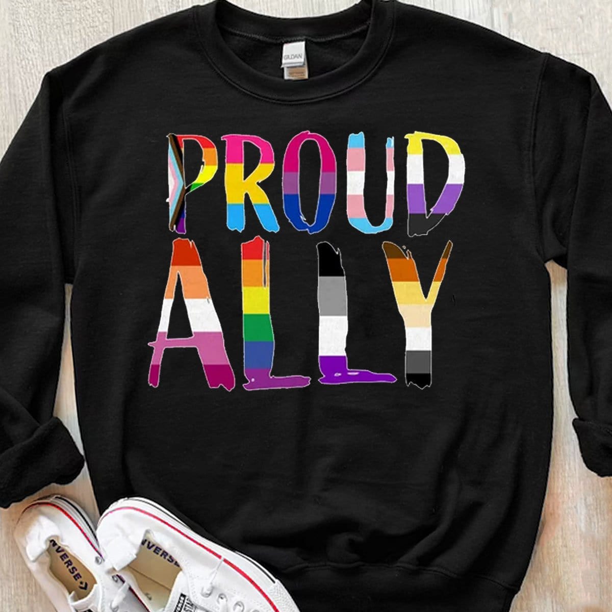 Camisetas LGBT con orgullo aliado arcoíris