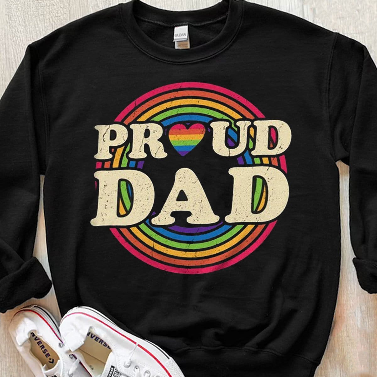 Camisetas LGBT con el orgullo de papá arcoíris