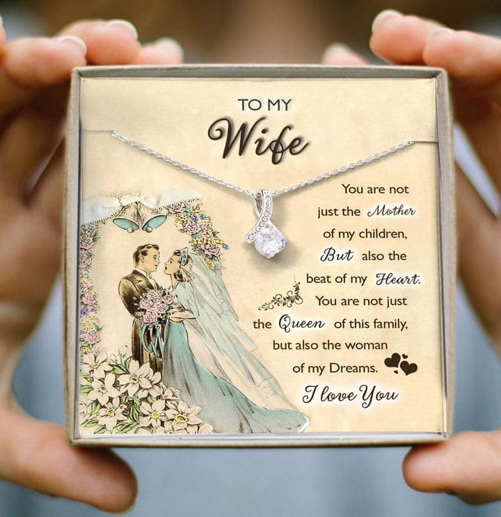 To My Wife Necklace From Husband - You Are Not Just The Mother Of My Children But Also The Beat Of My Heart