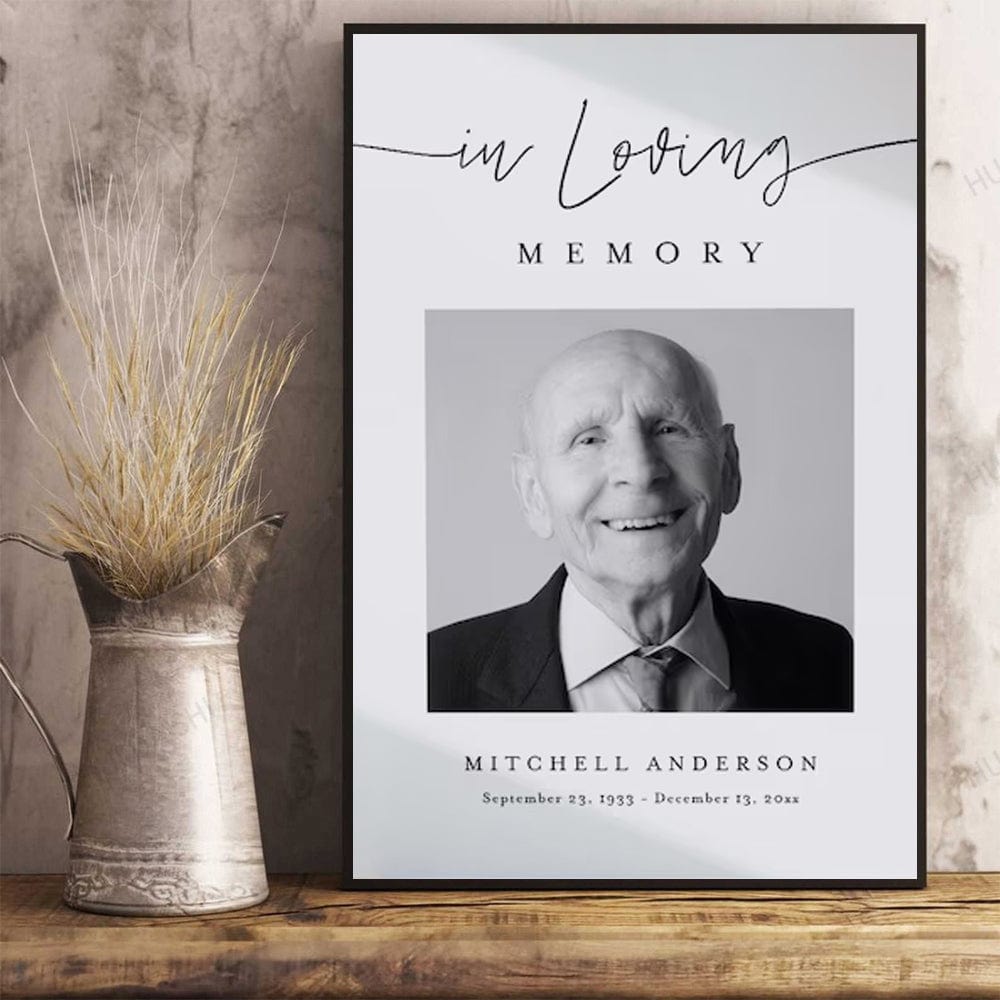 Póster conmemorativo personalizado en lienzo In Loved Memory