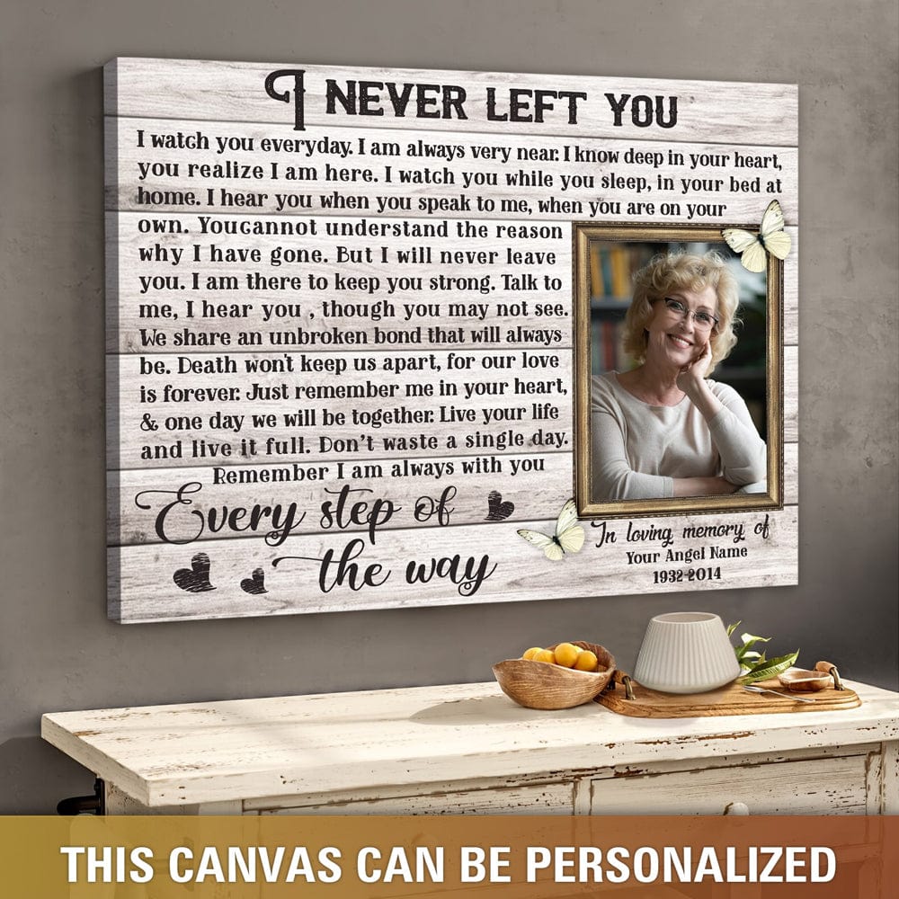 Póster conmemorativo personalizado "Nunca te abandoné", lienzo