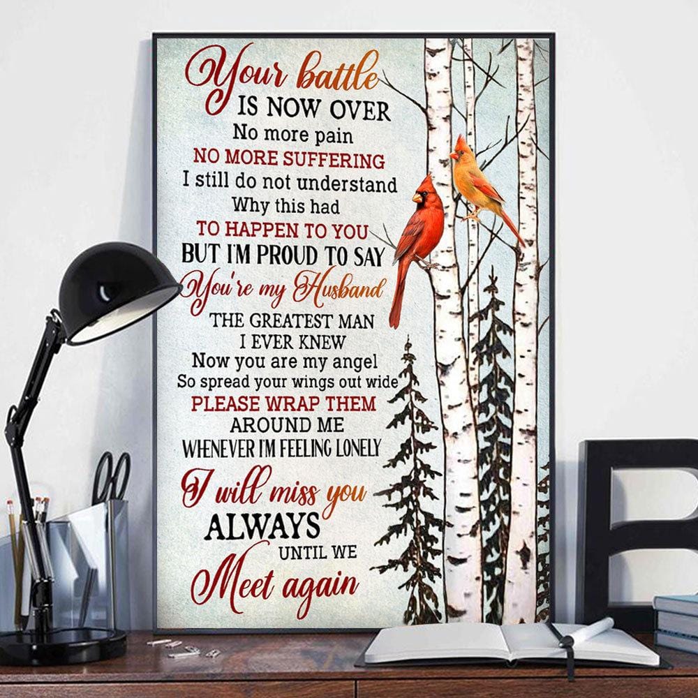 Te extrañaré siempre hasta que nos volvamos a encontrar - Póster conmemorativo de mi esposo, lienzo