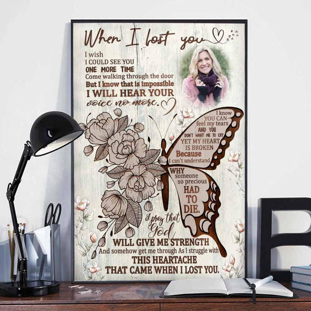 Póster conmemorativo personalizado "Cuando te perdí", lienzo