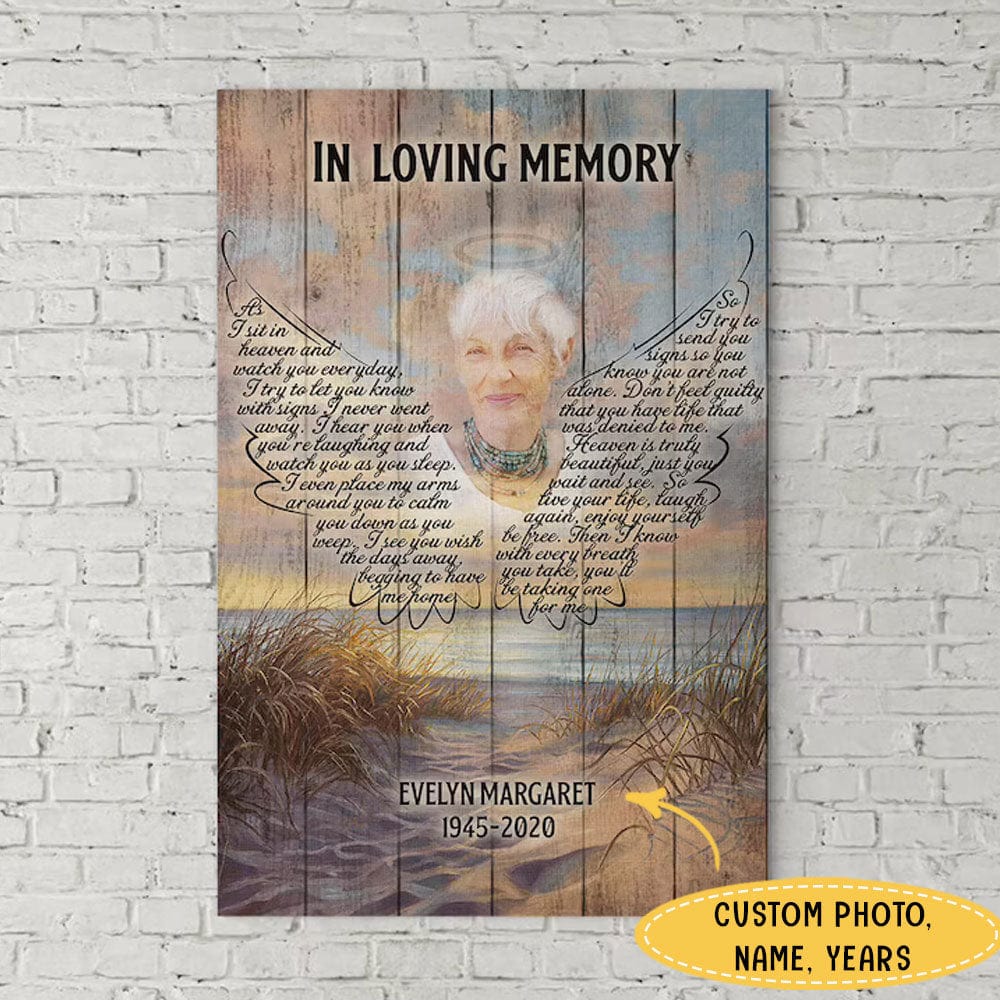 In Loving Memory Personalized Memorial Poster, Canvas