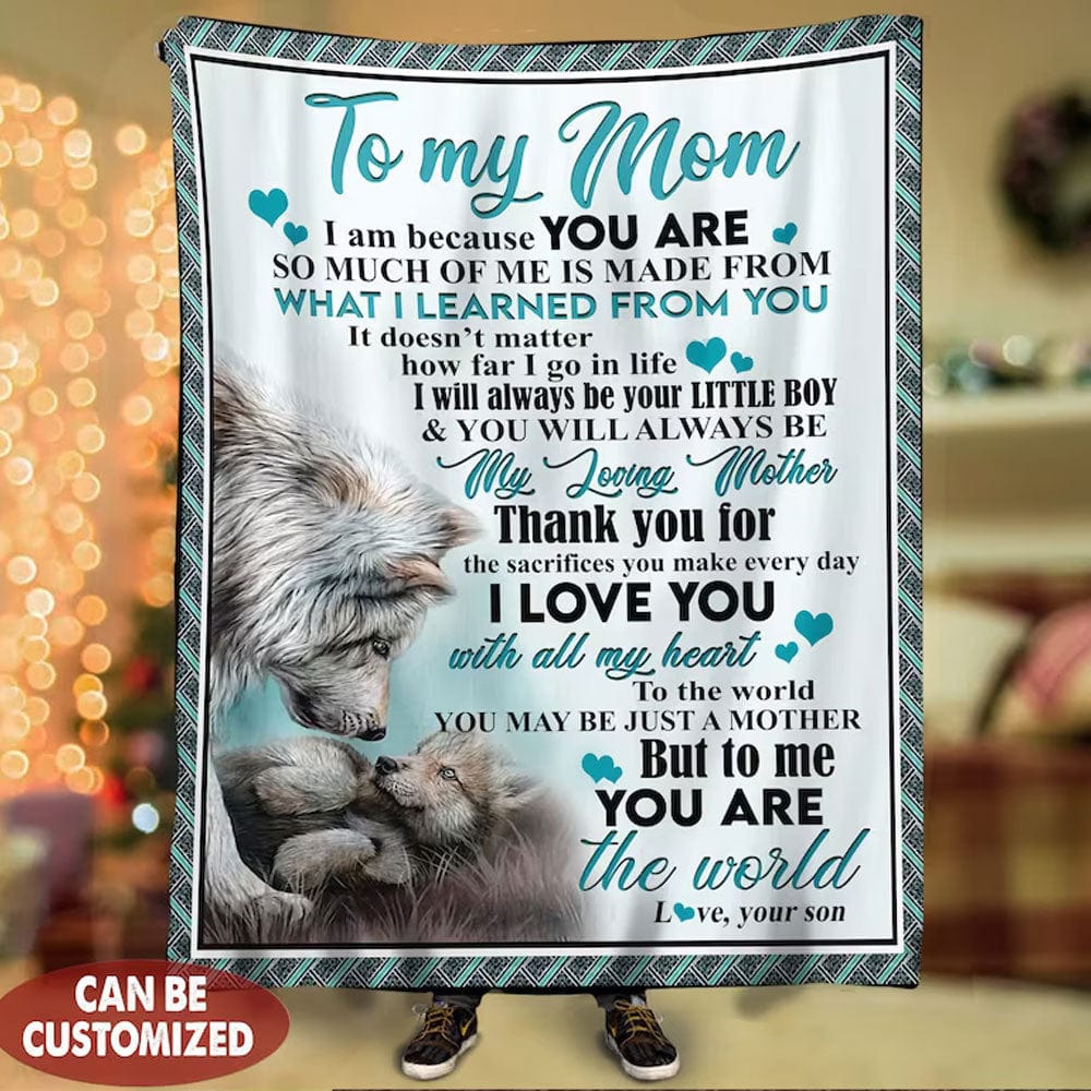 Para mi mamá, regalo de mi hijo: manta de polar y sherpa para el Día de la Madre