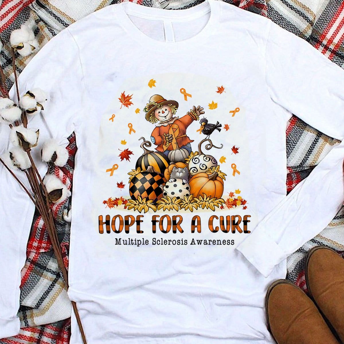 Hope For A Cure Halloween Multiple Sclerosis Hoodie, Shirts