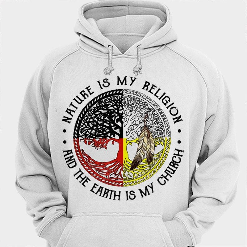 La naturaleza es mi religión y la tierra es mi iglesia Camisetas de nativos americanos