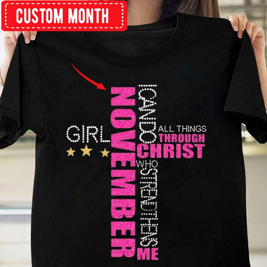 Camisetas de cumpleaños personalizadas para chicas de noviembre que pueden hacer de todo
