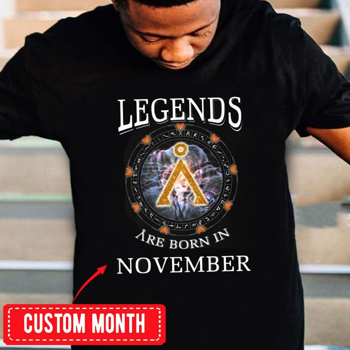 Las leyendas nacen en noviembre, camisetas de cumpleaños personalizadas