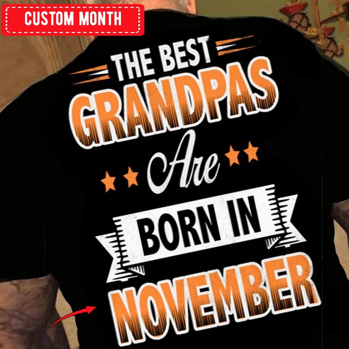 Los mejores abuelos nacieron en noviembre, camisetas de cumpleaños personalizadas