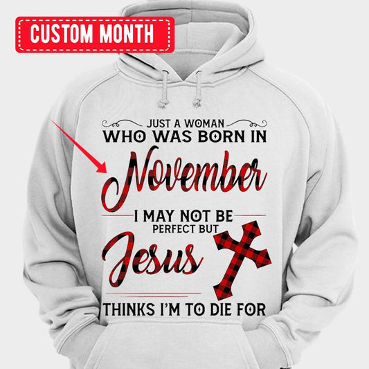 Camiseta de cumpleaños personalizada "Solo una mujer que nació en noviembre"