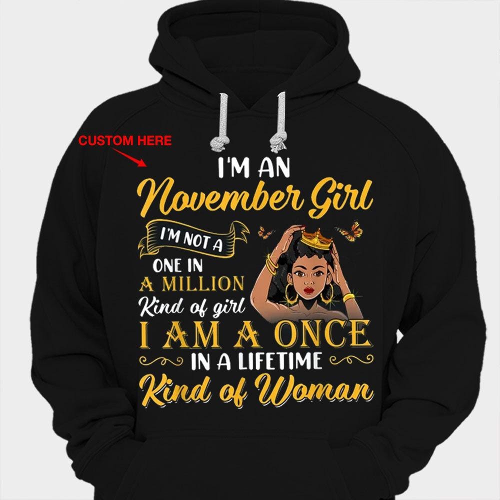 Camisetas de cumpleaños personalizadas "Soy una chica de noviembre"